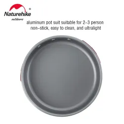 Ensemble de casseroles de camping ultralégères NATUREHIKE : durables et compactes